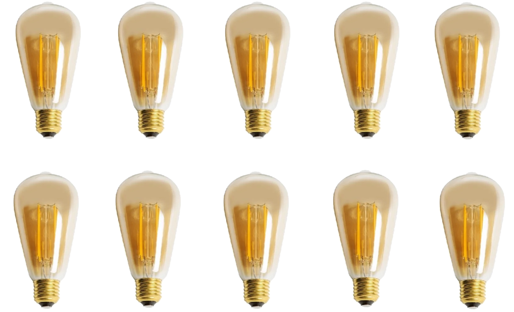 Cata CT-4290 10 Adet 8W Rustik Led Ampul (St-64) (Amber )