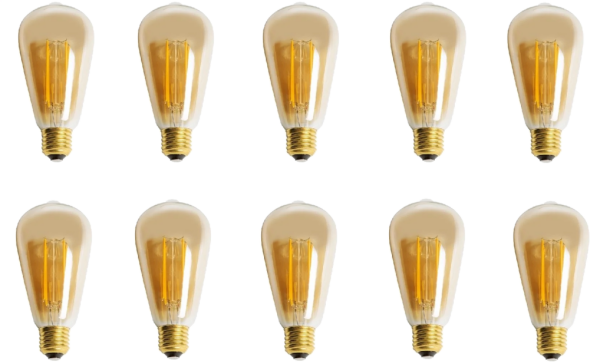 Cata CT-4290 10 Adet 8W Rustik Led Ampul (St-64) (Amber )