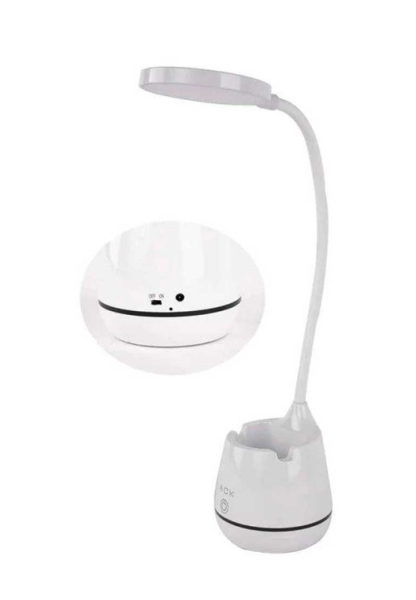 ACK ŞARJLI DOKUNMATİK DİMLİ BEYAZ GÖVDE LED MASA L