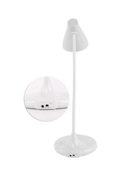 ACK ŞARJLI DOKUNMATİK DİMLİ BEYAZ GÖVDE LED MASA L