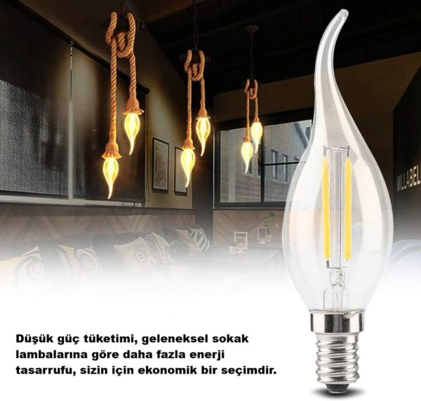 CATA 4W LED FİLAMENT KIVRIK BUJİ AMPUL (GÜNIŞIĞI)