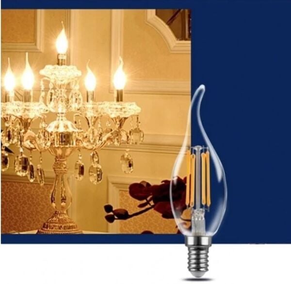 Cata CT-4062G 4W Led Filament Kıvrık Buji Ampul (Günışığı)