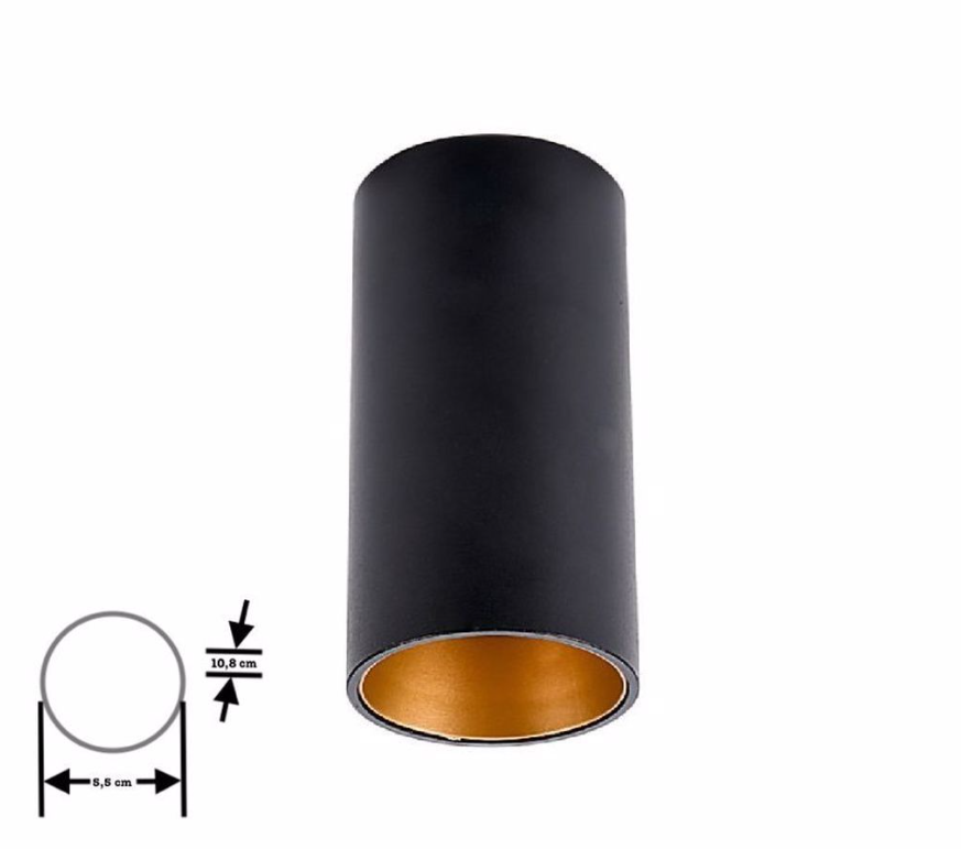 Cata CT-5418 Assos Sıva Üstü Armatür (Gu-10 ) (Siyah-Gold)