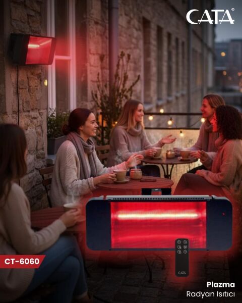 Cata CT-6060 Plazma Dış Mekan Radyant Isıtıcı Kumandalı Isı Ayarlı