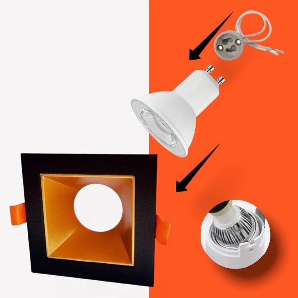 Cata CT-5063 Jaguar Kare Spot (Siyah Kasa- Gold )