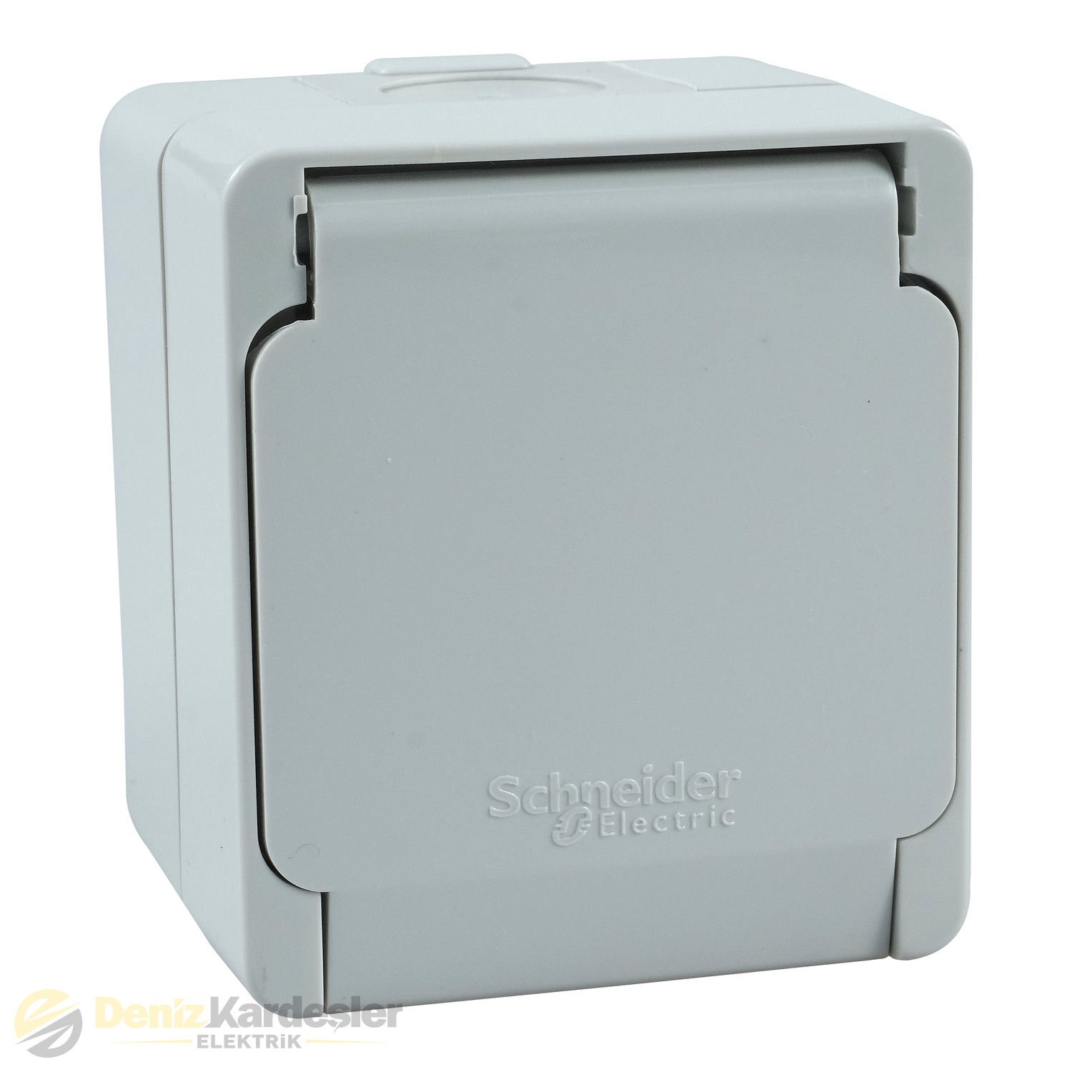 SCHNEİDER NEMLIYER KAPAKLİ TOPRAKLİ PRIZ GRI