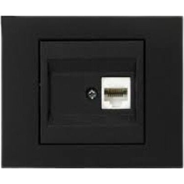 Ovivo 600-000317-233 Grano Metalik Siyah Tekli Data Prizi(Jaksız) Ürün Çerçevesizdir